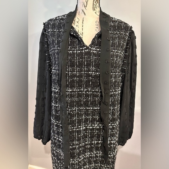 Shein Curve Bouclé Pinny Style Dress - Black, Size 2XL 🖤🖤 - Picture 3 of 12